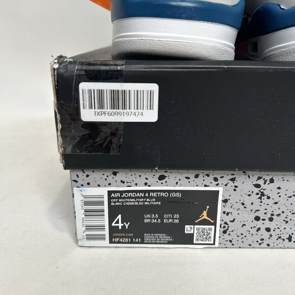Nike Shoes Air Jordan 4 Retro GS “Military/Industrial Blue” 2024 - Picture 5 of 6